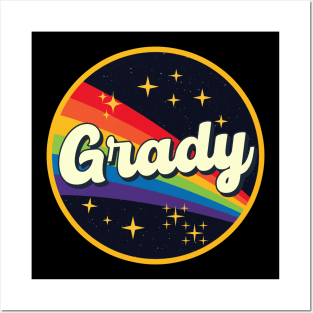 Grady // Rainbow In Space Vintage Style Posters and Art
